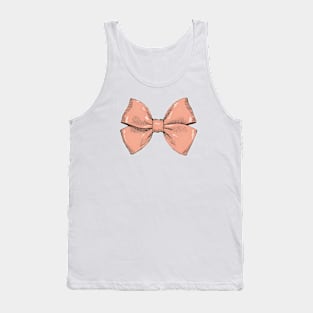 Peach Bow Preppy Style Tank Top